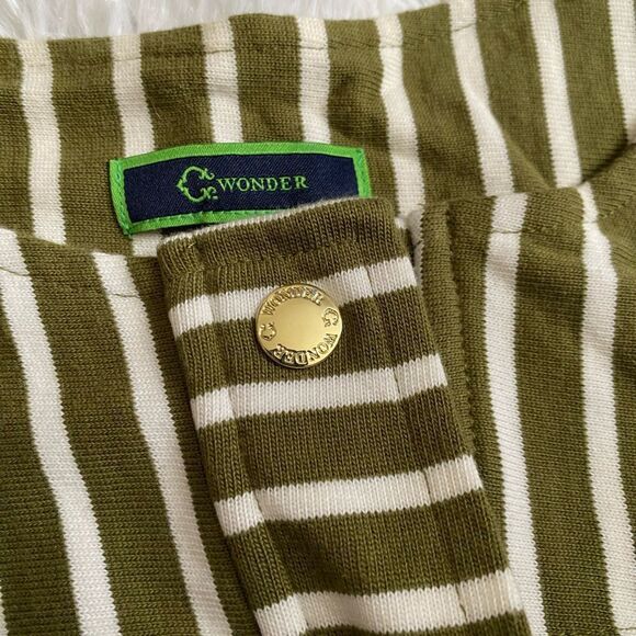 C. Wonder Jacket Striped Green Womens Size 24W - Picture 6 of 9